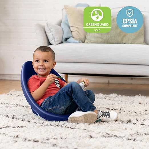 ECR4Kids Plastic Leaf Scoop Floor Rocker Seat, Classroom Furniture - Image 6