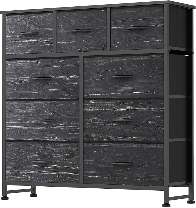 DUMOS 9 Drawer Dresser for Bedroom, Fabric Storage Organizer by DumosLifestyle