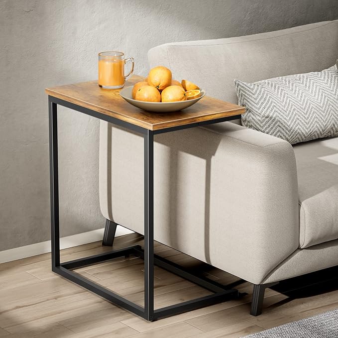 Pipishell C Shaped End Table 27 inches High, Side Table - Image 2