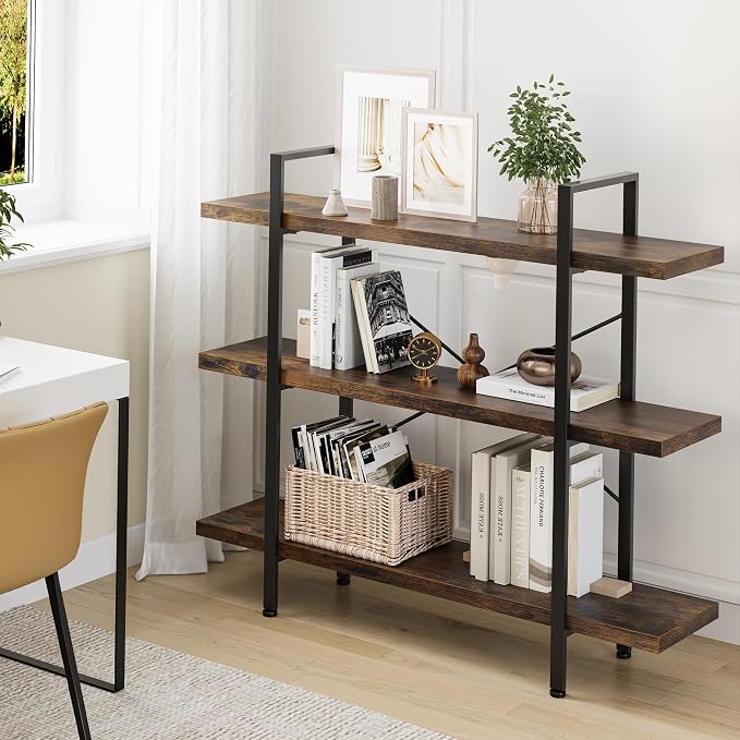 OtterOasis Heavy Duty 3-Tier Industrial Bookcase, 120lbs Shelf Capacity - Image 6