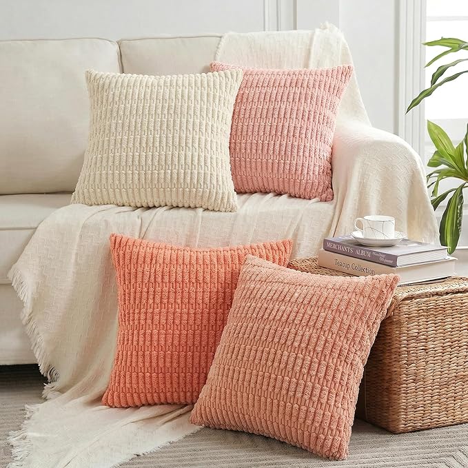 Fancy Homi 4 Packs Decorative Throw Pillow Covers by Fancy+Homi