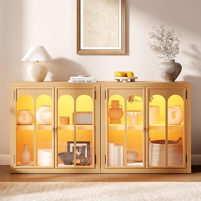 Fatmok Sideboard Buffet Cabinet Set of 4 - Image 6