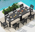 SERWALL Outdoor Dining Set for 8 – HDPE Patio Set by SERWALL