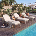 Outdoor Chaise Lounge Chair Set of 3, Patio Chaise Lounge Recliner by OwnMidcenzarQuality