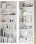 IRONCK Bookshelves and Bookcases Set of 2 Floor Standing 6 Tiers Display by IRONCK