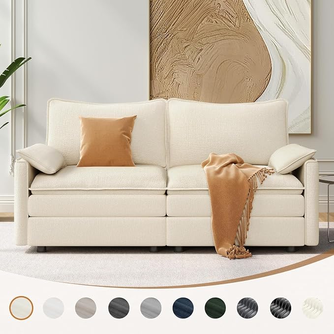 Vesgantti 74" Loveseat Sofa for Living Room, Comfy Cloud Couch Deep Seat - Image 8