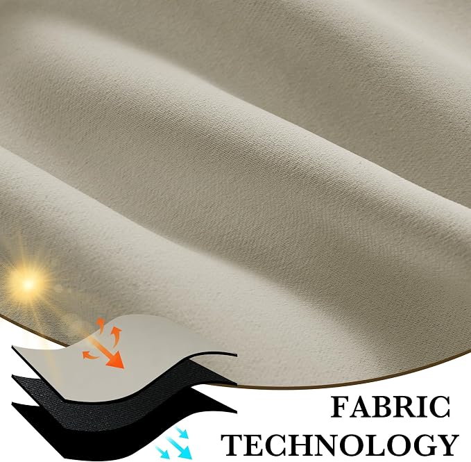 RYB HOME 100% Blackout Basement Curtains 36 inches Long, Heat & UV Blocking - Image 7