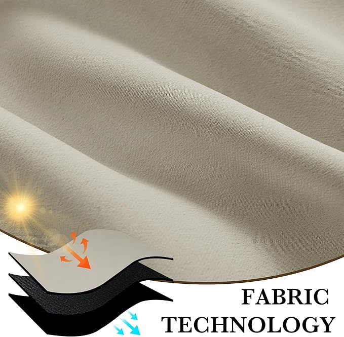 RYB HOME 100% Blackout Bathroom Curtains Over Sink 24 inches Long, Heat & UV - Image 7