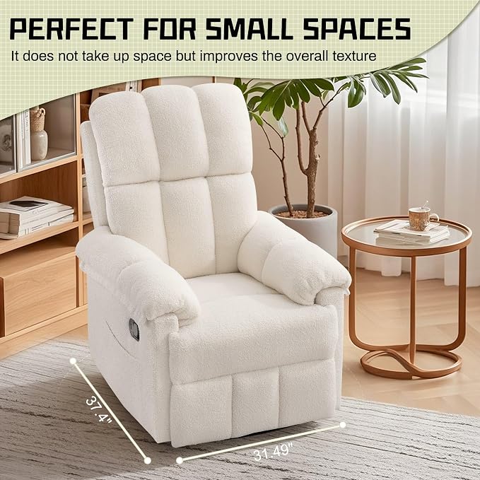 Korser Recliner Chair, Swivel Rocker Recliner Chair - Image 8