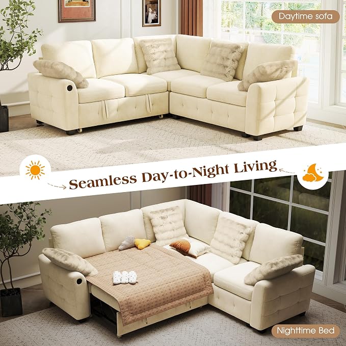 Ihanherry L-Shaped Sectional Sofa Bed - Image 3