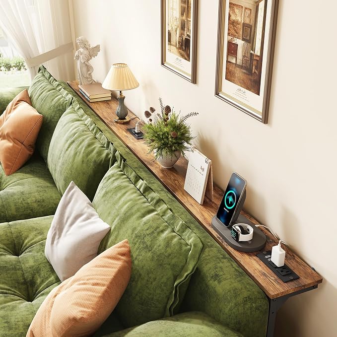 Kitstorack 102.3" Extra Long Behind Couch Table, Adjustable Height Narrow - Image 2