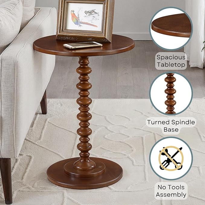 Convenience Concepts Palm Beach Spindle Table 17.75" - Image 4