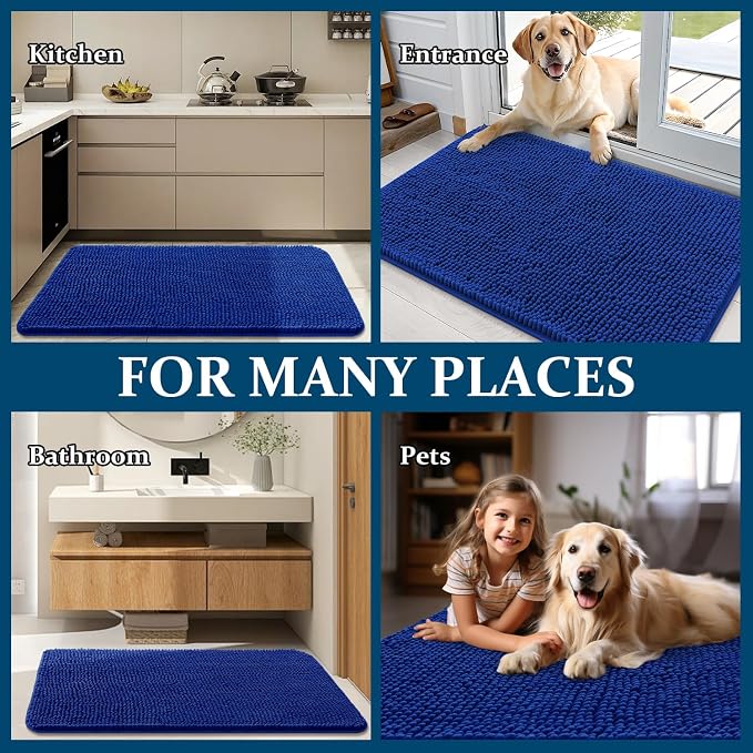 OLANLY Dog Door Mat for Muddy Paws 47x17, Absorbs Moisture and Dirt, Absorbent - Image 8