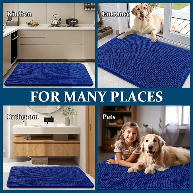 OLANLY Dog Door Mat for Muddy Paws 50x30, Absorbs Moisture and Dirt, Absorbent - Image 8
