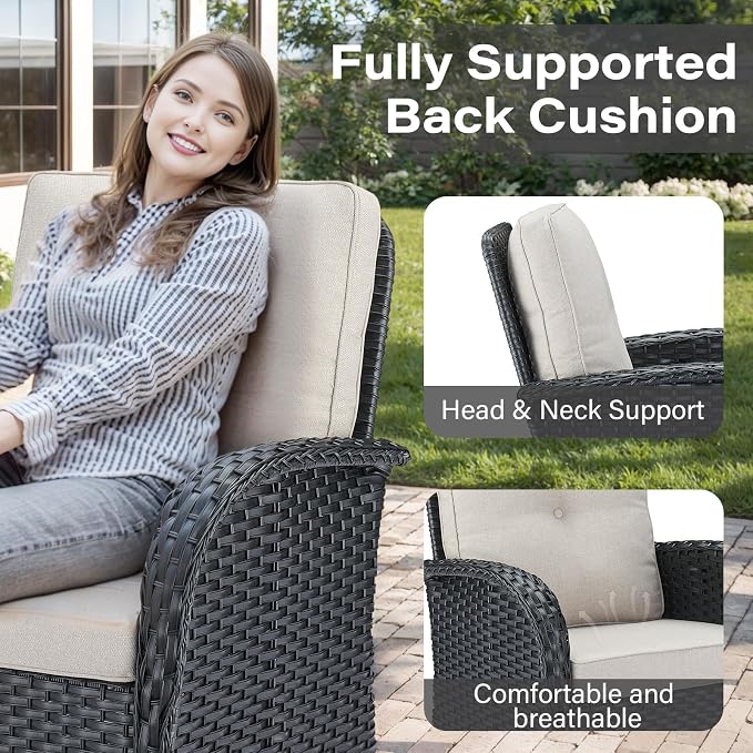 Belord 7 Piece Wicker Patio Furniture Set - Image 4