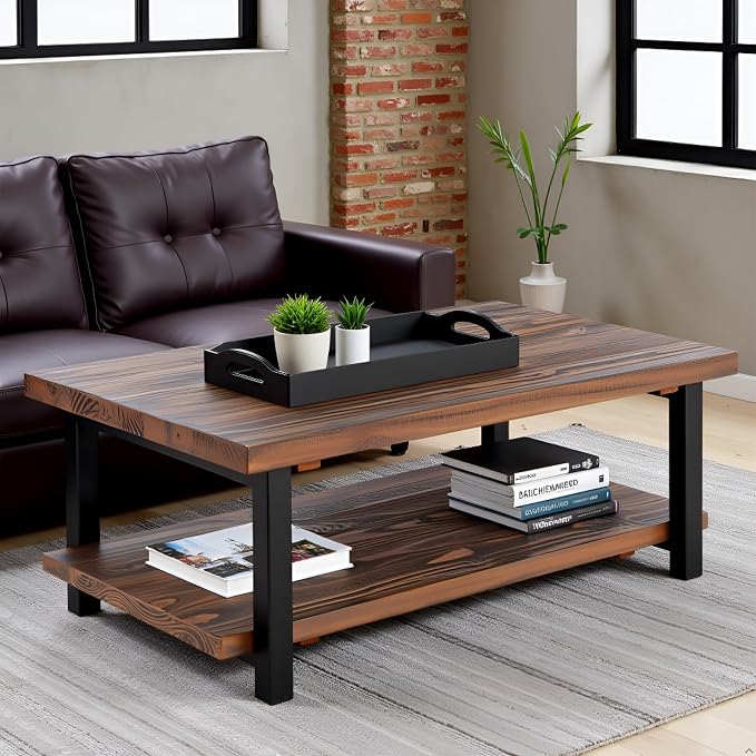 Alaterre Furniture Pomona Living Room 48 Inch Rectangular Solid Wood Coffee - Image 7