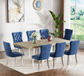 Henf 63"-79" Dining Table Set for 8, 9 Pieces Extendable Dining Table and 8 by Henf