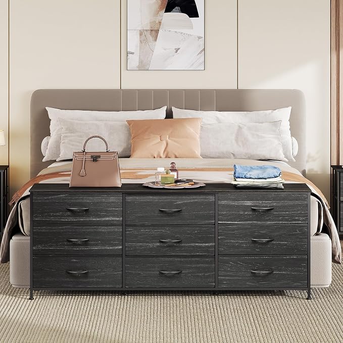 WLIVE 63''W Dresser for Bedroom, 75 inch TV, Wide Chest of Drawers - Image 2