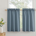 RYB HOME Cafe Curtains 24 inches Length, Linen Sheer Short Curtains by RYBHOME
