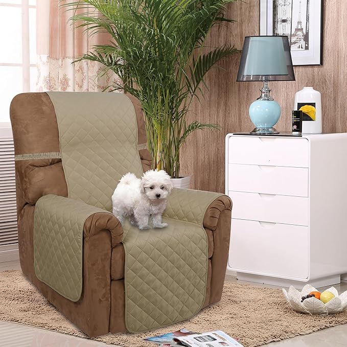 U-NICE HOME Recliner Chair Covers Reversible Quilted Water Repellent Pet - Image 2
