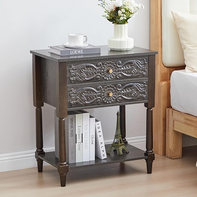 Nightstand, Farmhouse Bedside Table - Image 4