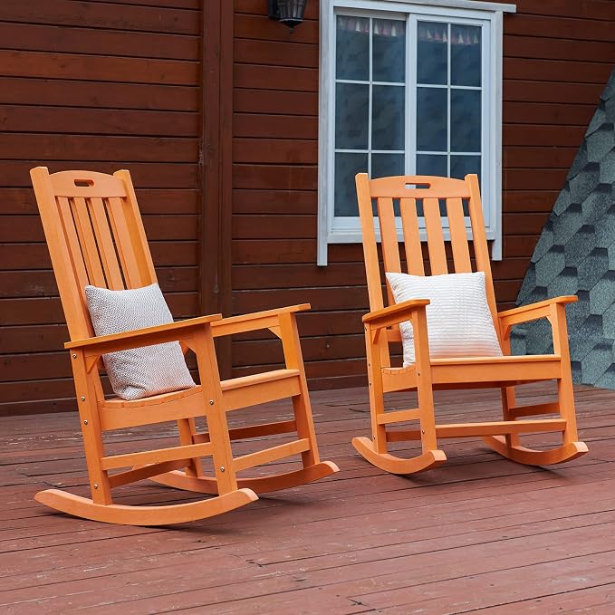 Psilvam Oversized Outdoor Rocking Chair, - Image 7