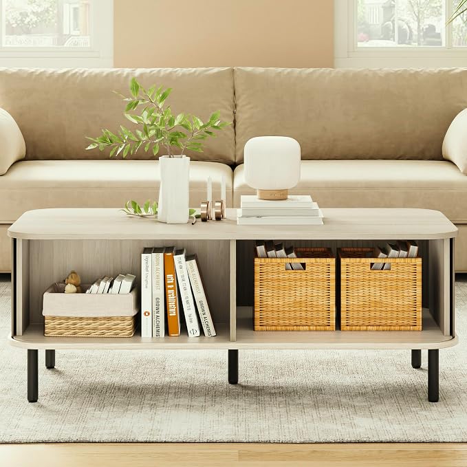 ONBRILL 47.2 Inch Mid Century Modern Coffee Table - Image 5