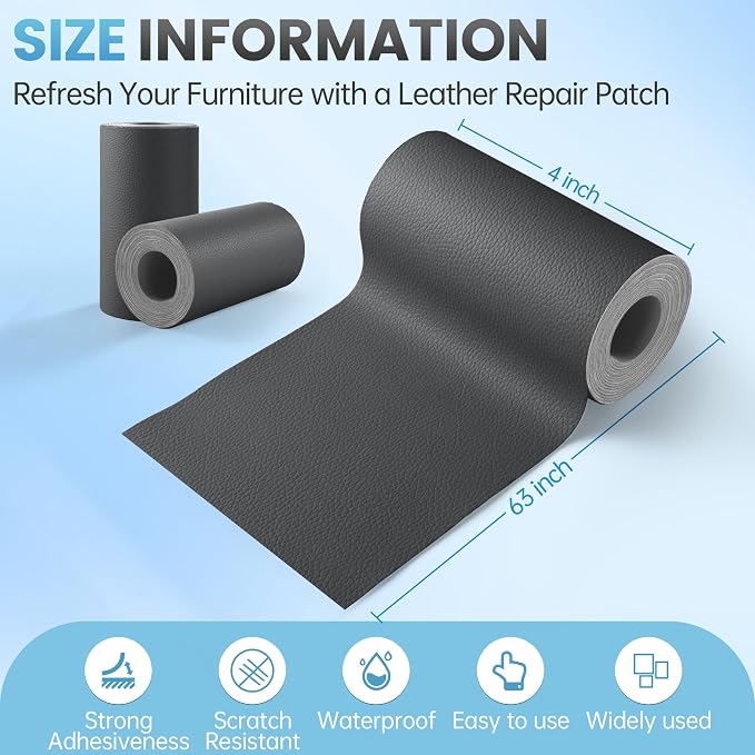 Leather Repair Patch Tape Kit, Vinyl Leather Repair Kit - Image 2