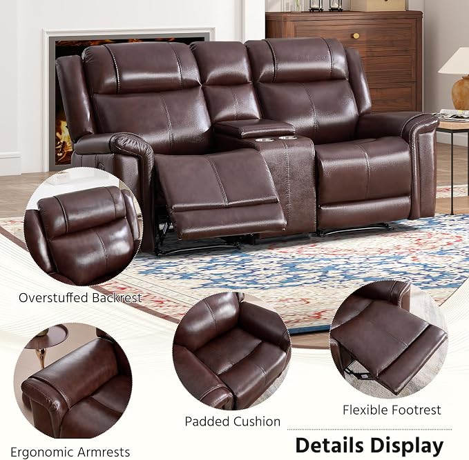 ANJ Premium Genuine Manual Reclining Sofa Set - Image 5