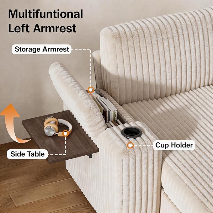 Vipbear 86" Modular Sectional Sleeper Sofa - Image 8