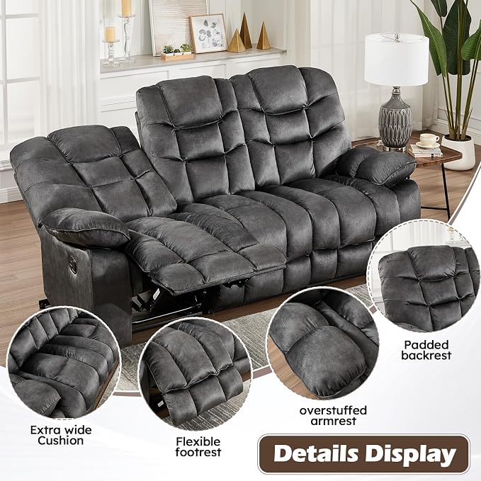 HAOMARKETS 2-Piece Recliner Sofa Set, Include Single Power Recliner Chair - Image 6