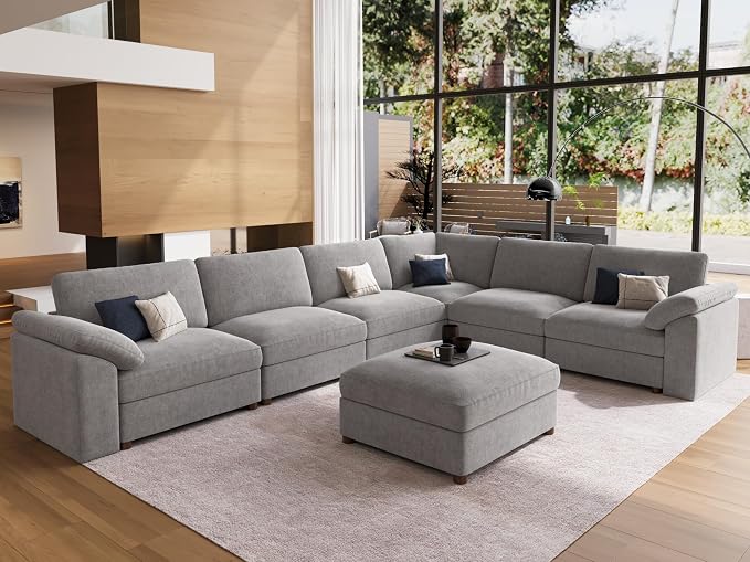 EASE MOOSE Oversized Sectional Modular Sofa, Modern Comfort L Shape Sectional - Image 3