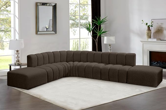 Meridian Furniture 102Brown-S7A Arc Collection Modern | Contemporary Modular - Image 2