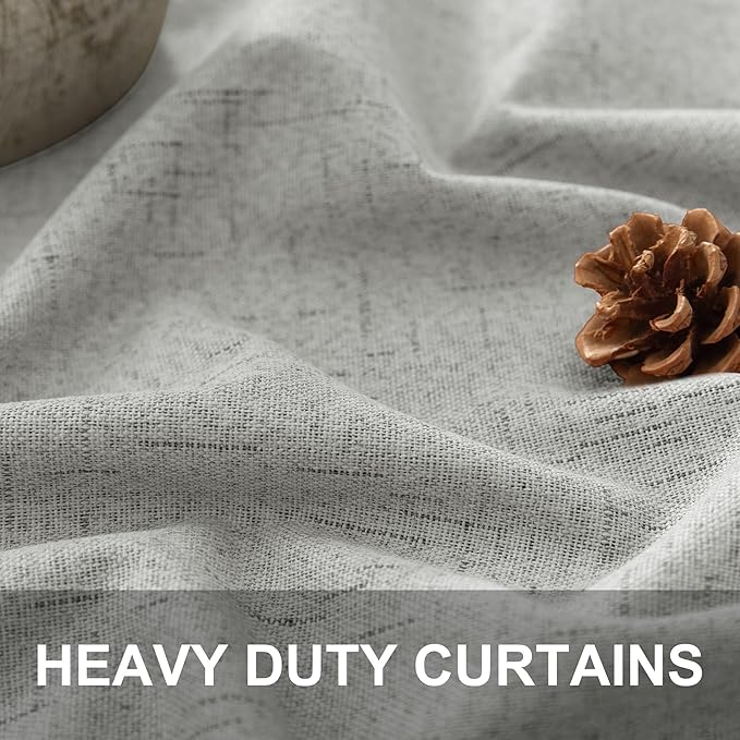 Light Grey Blackout Curtains 84 Inch Length 2 Panels - Image 3