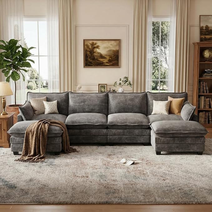 U Shaped Modular Sectional Sofa, Cloud Couch - Image 7