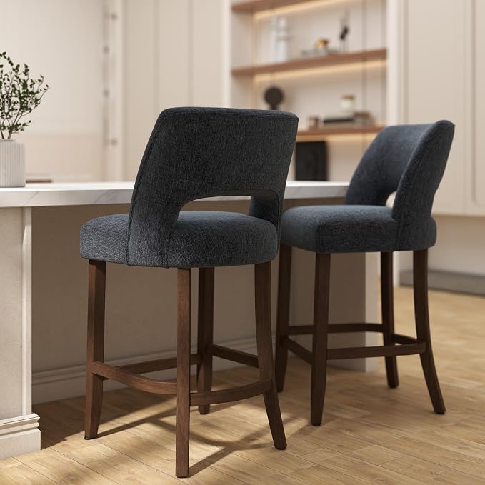 VKNOW Bar Stools Set of 6, Modern Counter Stools - Image 4