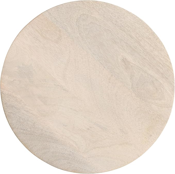 Kate and Laurel Dahl Wooden Round Drink Table; 12 x 23; Whitewash; Transitional - Image 7