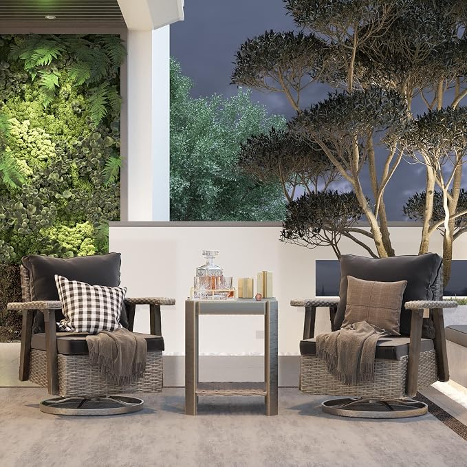 Joyside Outdoor 360 Degree Swivel Rocker Patio Chairs Sets of 2 and Matching by Joyside