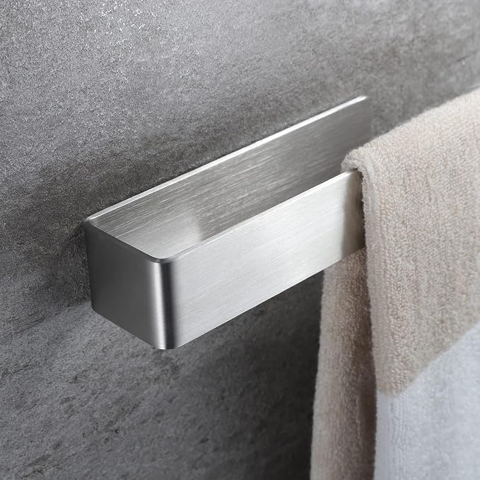 Taozun Towel Holder 11.8 Inch Brushed Hand Towel Rack Bathroom Towel Bar - Image 5