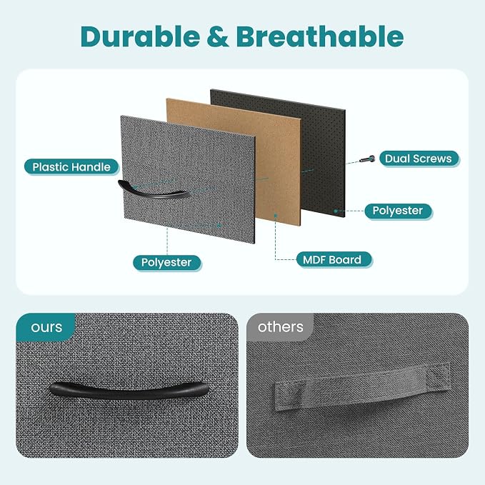DUMOS 8 Drawer Dresser for Bedroom, Fabric Storage Organizer - Image 5