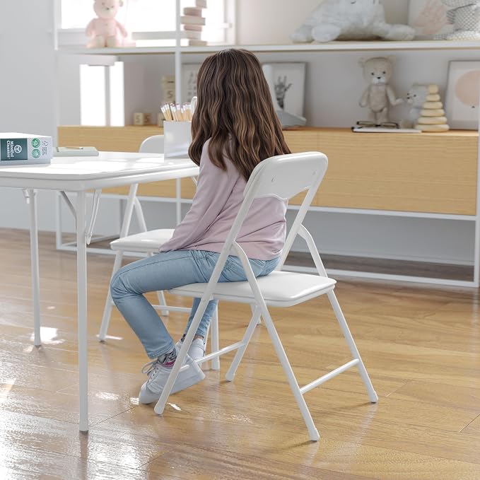 Flash Furniture Mindy Kids 5-Piece Folding Square Table and Chairs Set - Image 9