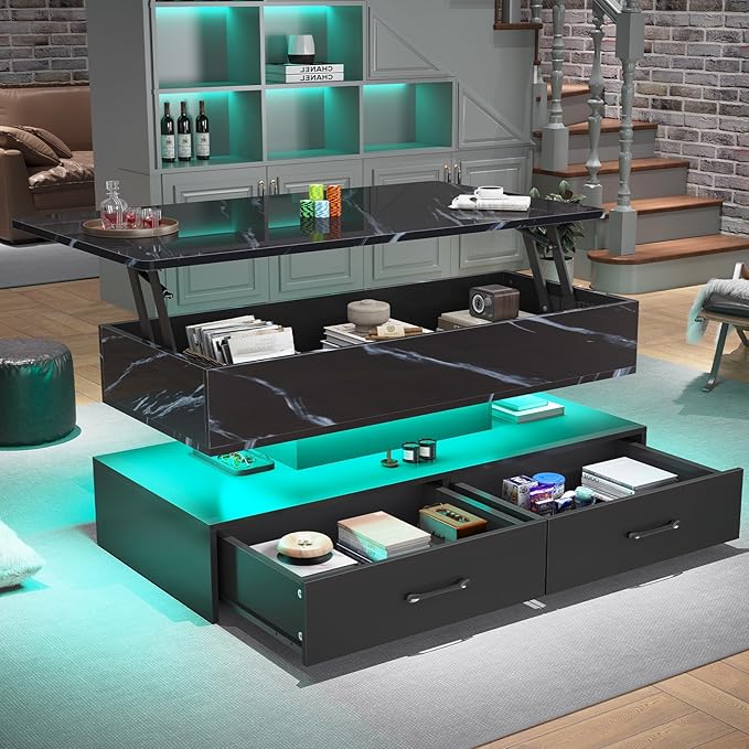 SEDETA 40" Lift Top Coffee Table, Coffee Tables - Image 3