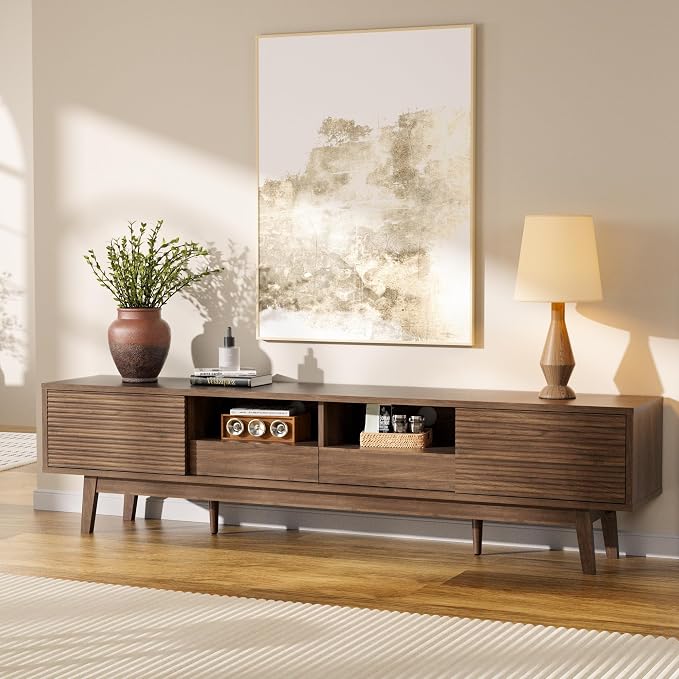 MU 70 Inch TV Stand for TVs up to 80 Inch, Mid Century Modern TV Console by MU