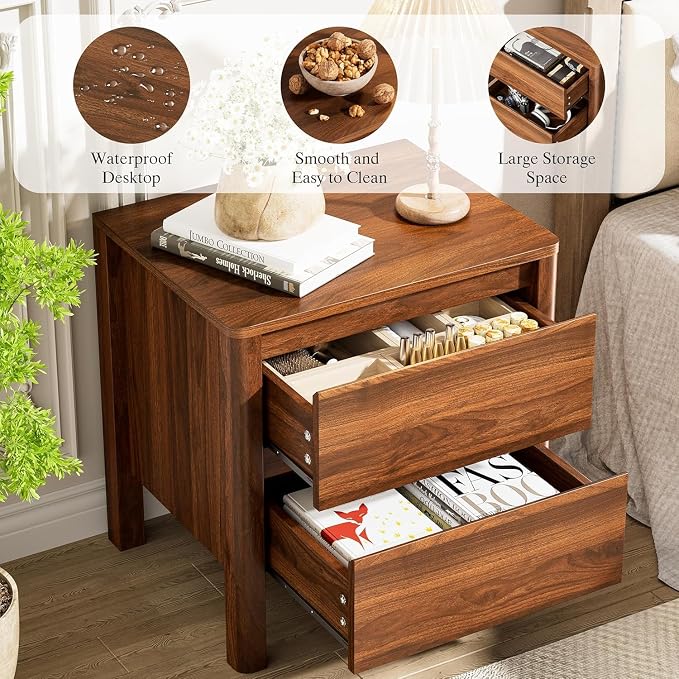 Furniway Mid Century Coffee Table Set, Living Room Table Set of 3 - Image 5