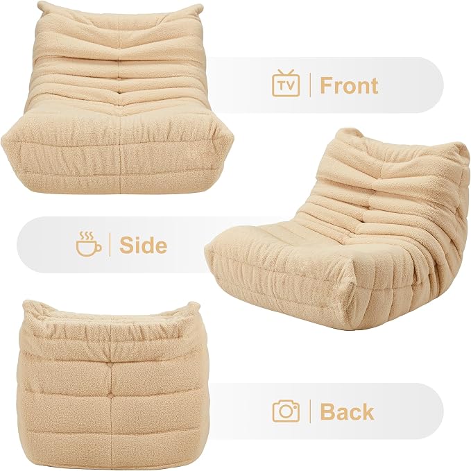 Bean Bag Chairs for Adults Giant Bean Bag Chair Memory Foam BeanBag Chair Bean - Image 8