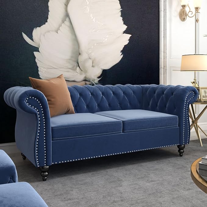 QHITTY 2 Piece Living Room Set, Sectional Chesterfield Sofa Chair Contemporary - Image 8