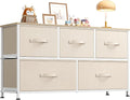 WLIVE Dresser for Bedroom with 5 Drawers, Wide Chest of Drawers, Fabric Dresser by WLIVE