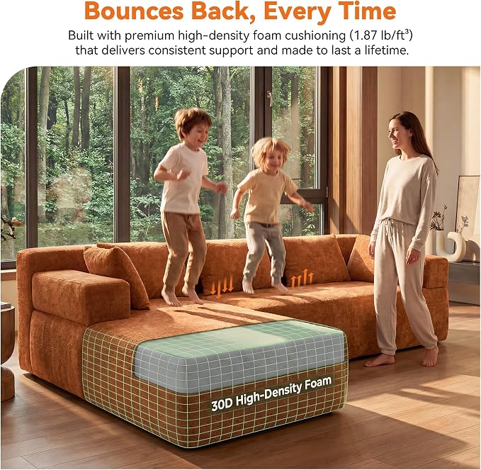 MONVANE 106" Cloud Sectional Couch - Image 6