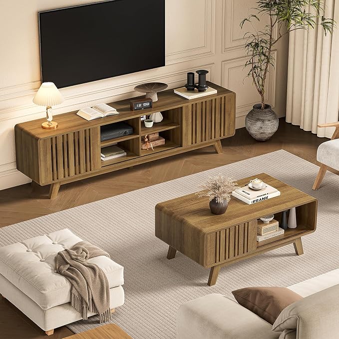 ONBRILL Coffee Table, Mid Century Modern Table - Image 8