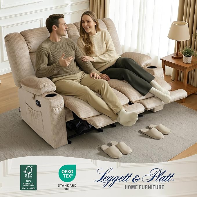 MCombo 55.9" Zero Gravity Power Loveseat Recliner - Image 3